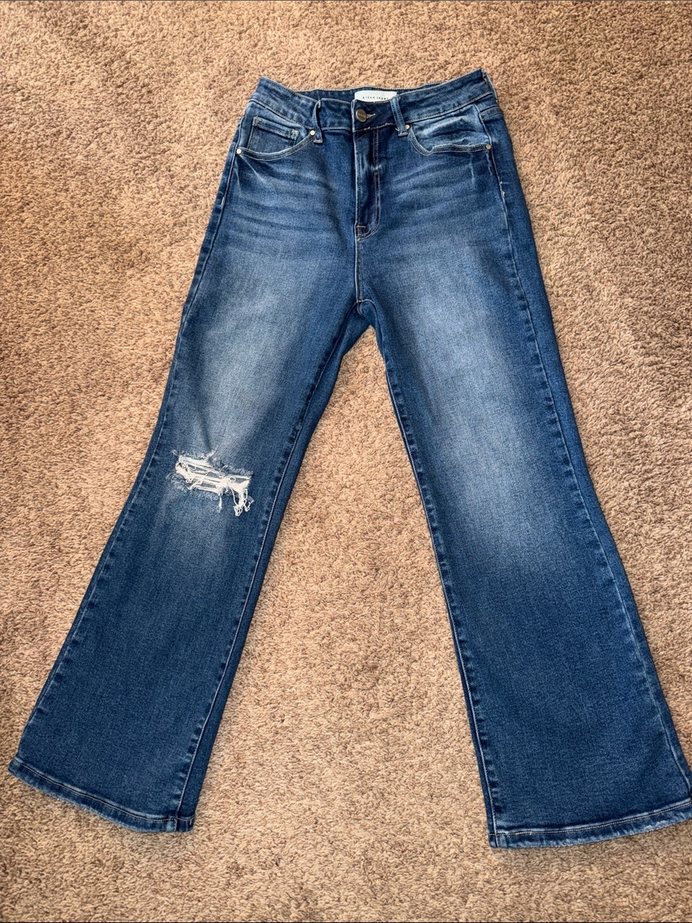 Risen High Rise Distressed Ankle Flare Jeans size 11/30
